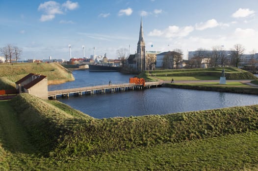  View from  Kastellet fortress in Copenhagen
