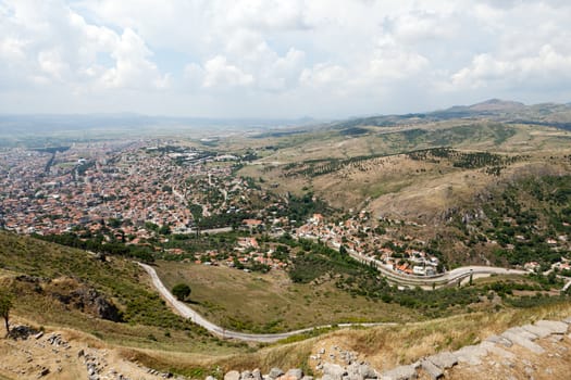 Bergama - the view on the city from Acropolis