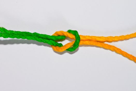 rope on a white background.