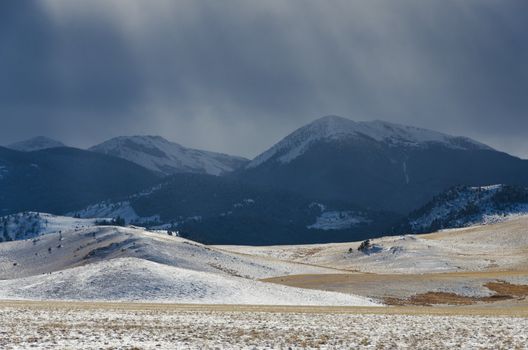 The Gravelly Range in winter, Madison County, Montana, USA