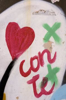 Graffito, Heart painted on a wall