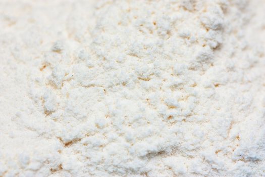 Macro view of white flour