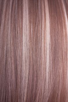 Macro view of long styled hair