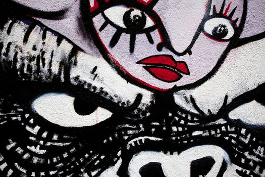 Monsters painten on the wall - Graffiti