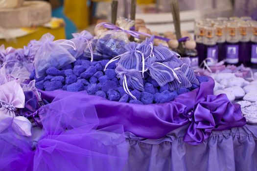 Purple lavander soaps and bath salts