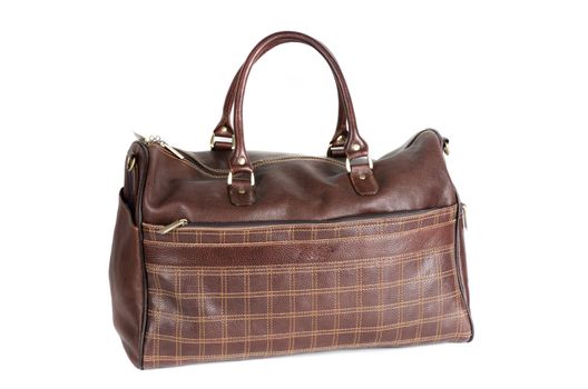 brown male bag isolated on white background