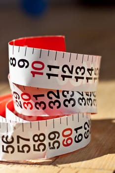 Close up of a paper Ruler