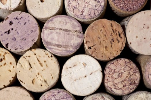 A lot of Wine corks stack