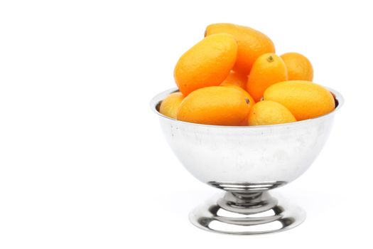kumquat close up isolated on white
