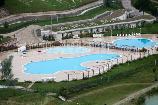 Travertine pools and terraces in Pamukkale Turkey 