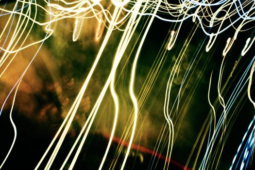 Abstract designs with bright trails
