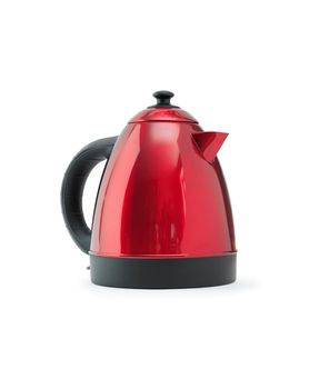 Modern new electric kettle on white background. Isolated with clipping path