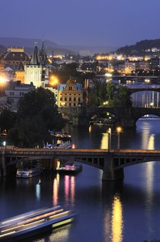 Prague at night. Czech Republic