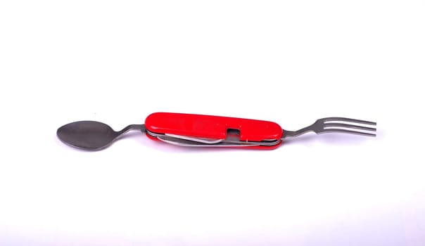 Swiss army knife , with spoon and fork
