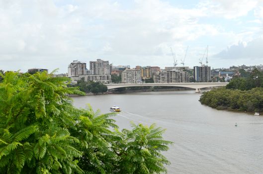 Captain Cook Bridge in Brisbane crossing the Brisbane River.