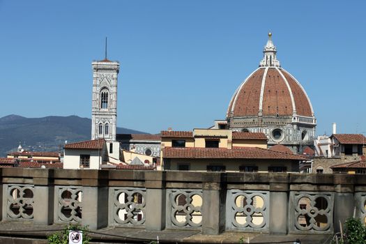 Florence - the view from the balcony of the Gallery Uffizi