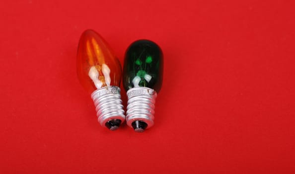 Small,colored light bulbs