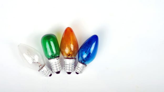 Small,colored light bulbs