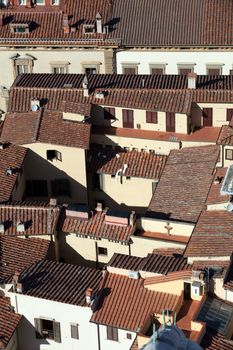 The view on Florence  from the dome Duomo
