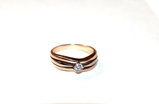 Beautifull diamond ring isolated on white background