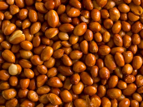 close up of fried peanuts food background