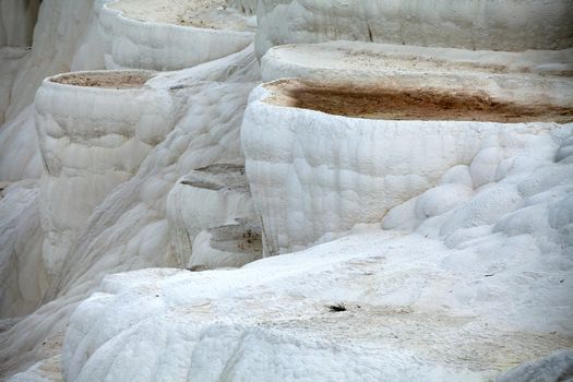 Travertine pools and terraces in Pamukkale Turkey 