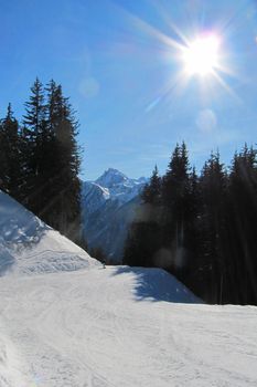 Alpine scene, la Plagne, France