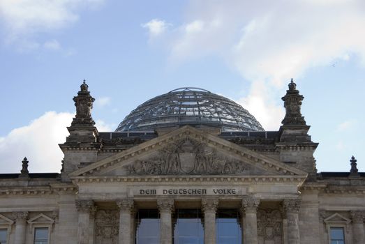  The Reichstag building in Berlin, Germany , It was opened in 1894 as a Parliament of the German Empire and work till today.