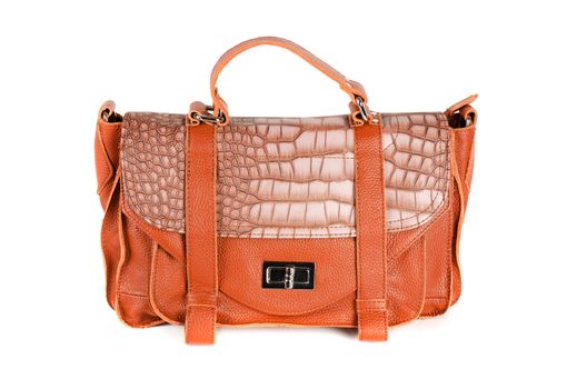 brown women bag isolated on white background