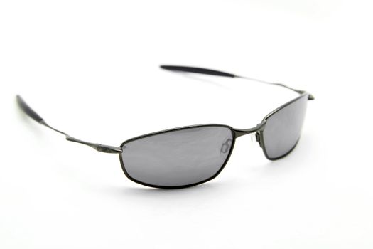 perspective of sunglasses isolated on a white background 