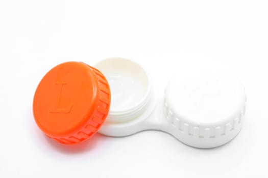 The contact lens is stored in plastic case