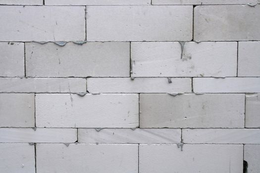 White Light Weight Concrete Brick Wall