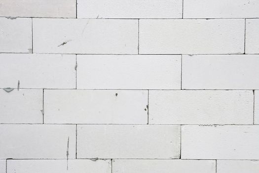 White Light Weight Concrete Brick Wall
