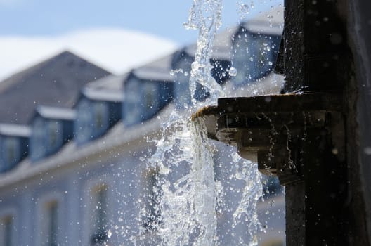 fountain and castle