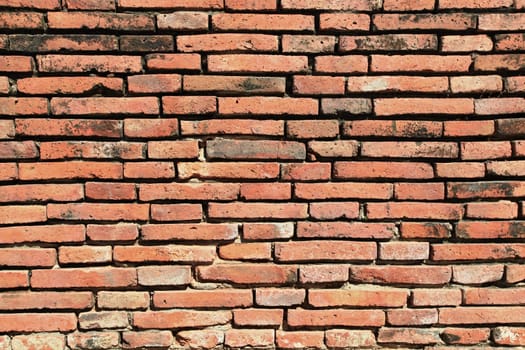 vintage red brick wall background from temple wall