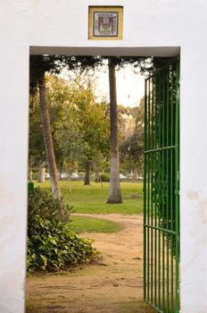 Gate in Maria Luisa Park, Seville (Spain)