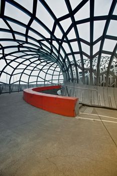 Webb Bridge in Melbourne a modern and colourful architecture in the  Docklands. 