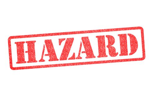 HAZARD Rubber Stamp over a white background.