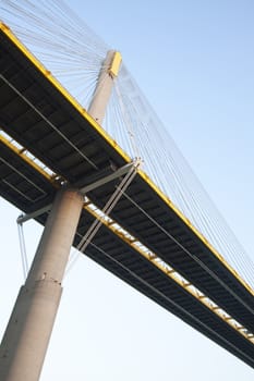 Ting Kau Bridge at day time in Hong Kong