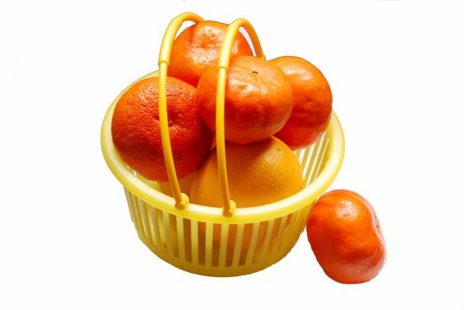 A view of orange basket isolated