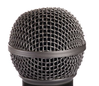 Microphone  Closeup( dynamic mic ) isolated on a white background