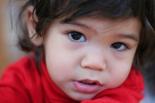 Shy and beautiful baby boy . Part Scandinavian, Thai descent