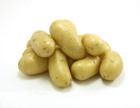 A pile of freshly harvested potatoes.