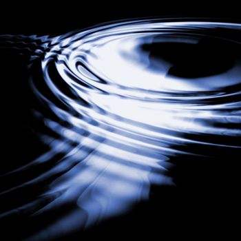 two abstract liquid ripples joining together