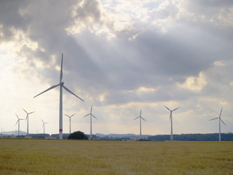 wind-farm in rural german landscape