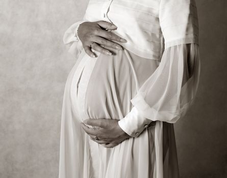 The pregnant woman on the seven month