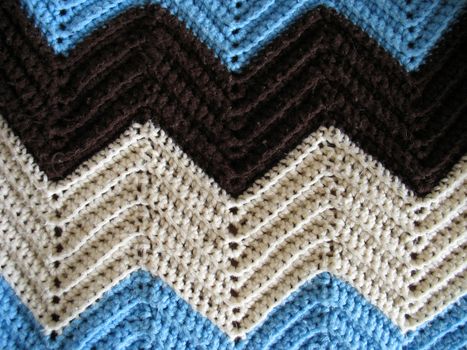 A great pattern of a knitted afghan - just like your grandmother makes.