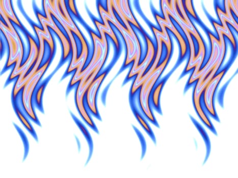 wavy flames pattern over white