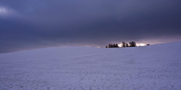 wintery landscape in Poland