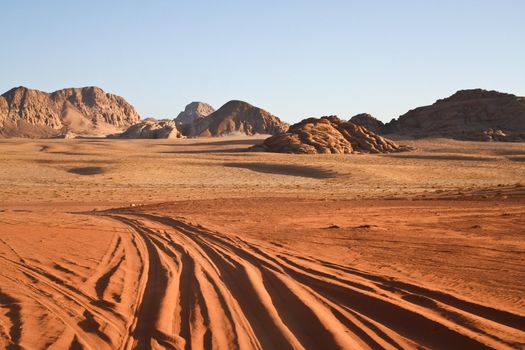 Desert Wadi Rum. Jordan